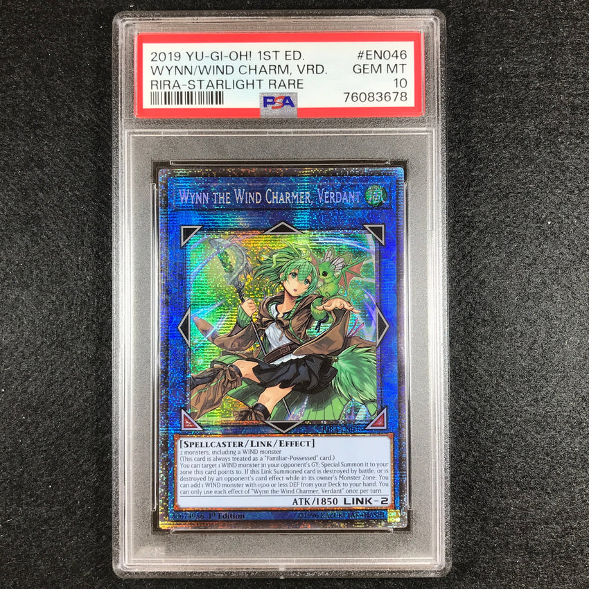 PSA 10 Wynn the Wind Charmer, Verdant - RIRA-EN046 - Starlight Rare 1st Edition 678