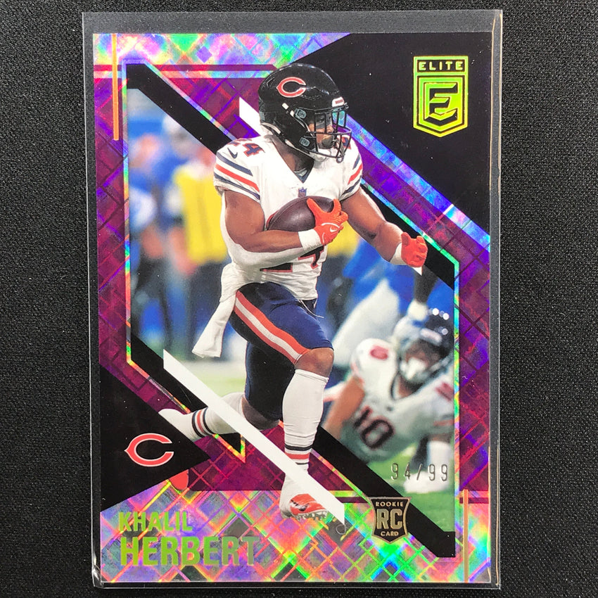 2021 Chronicles Khalil Herbert Donruss Elite Rookie Purple 94/99