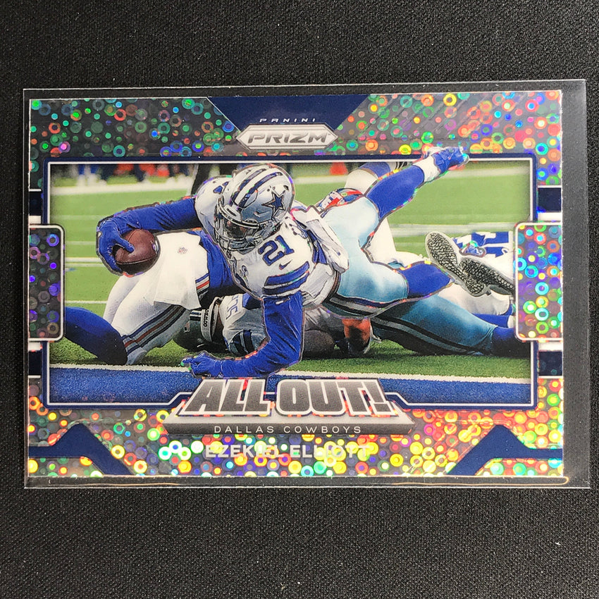 2021 Prizm Ezekiel Elliott All Out No Huddle Silver Disco No 21