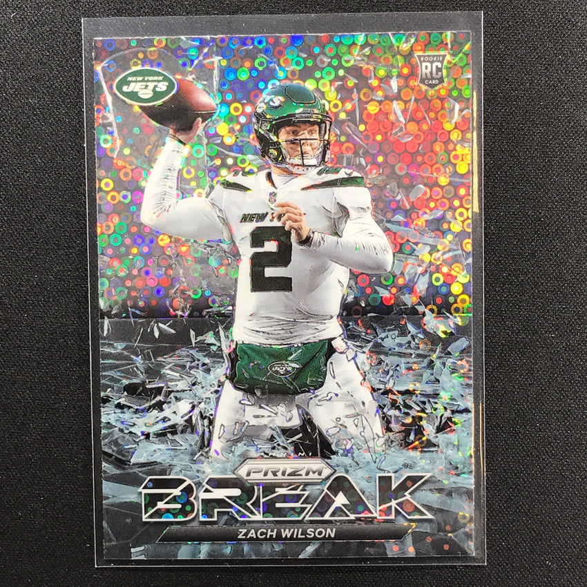 2021 Prizm Zach Wilson Rookie Prizm Break No Huddle Silver Disco No 4