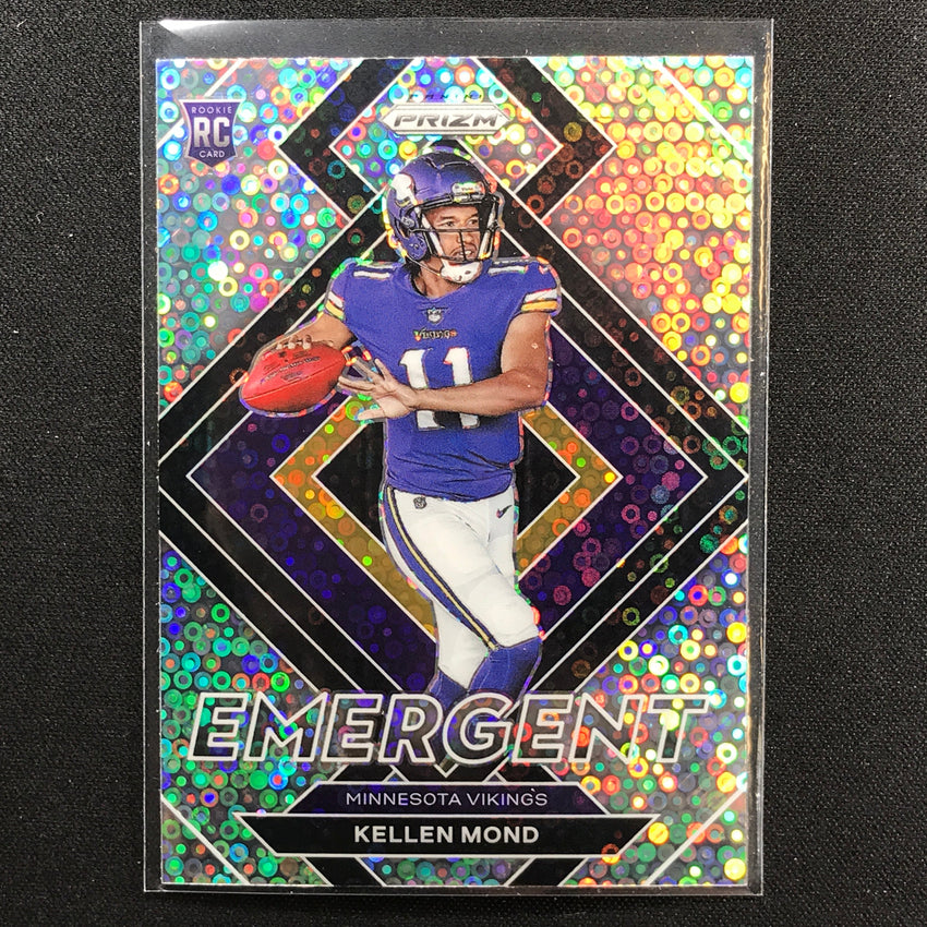 2021 Prizm Kellen Mond Emergent Rookie No Huddle Silver Disco No 17