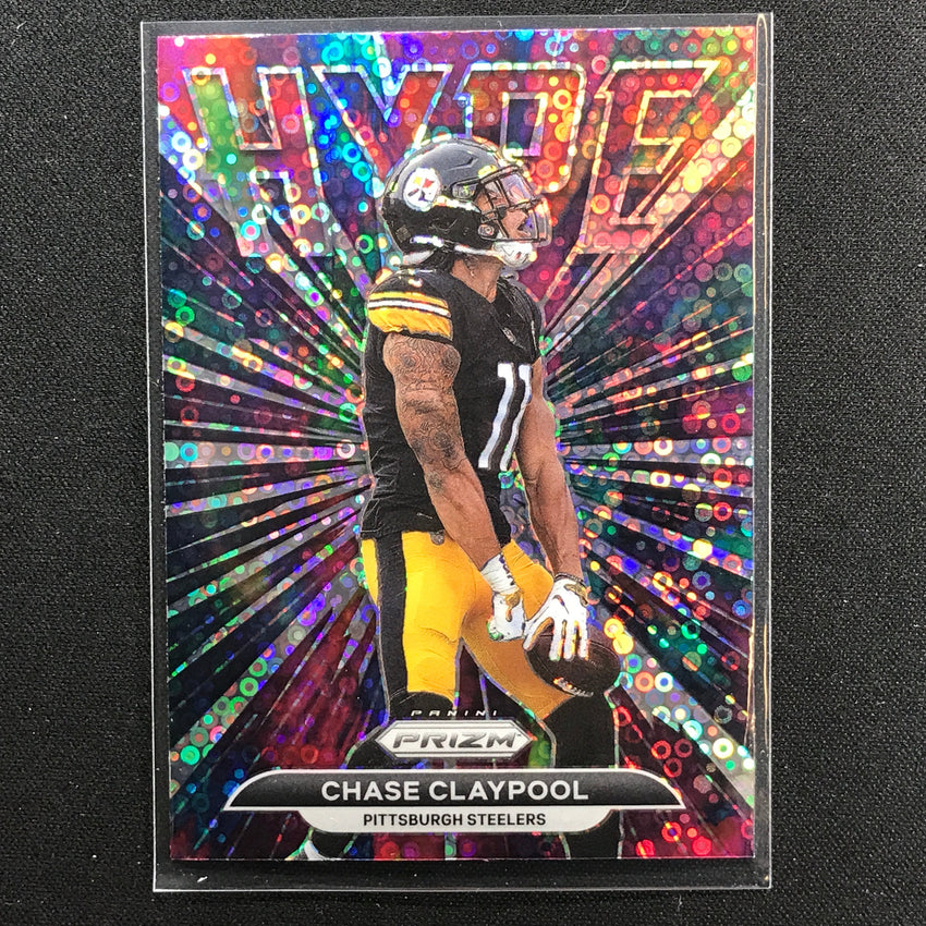 2021 Prizm Chase Claypool Hype No Huddle Silver Disco No 10