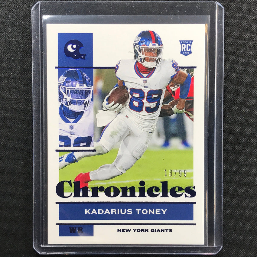 2021 Chronicles Kadarius Toney Rookie Chronicles Base Set Blue 18/99