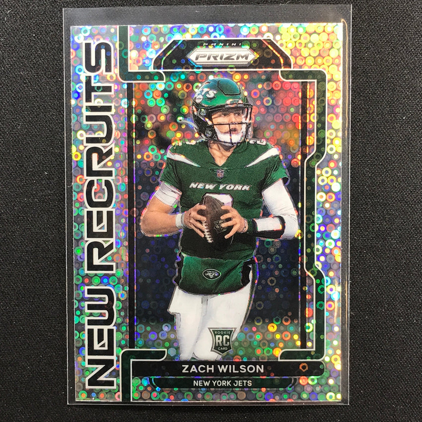 2021 Prizm Zach Wilson New Recruits Rookie No Huddle Silver Disco No 2
