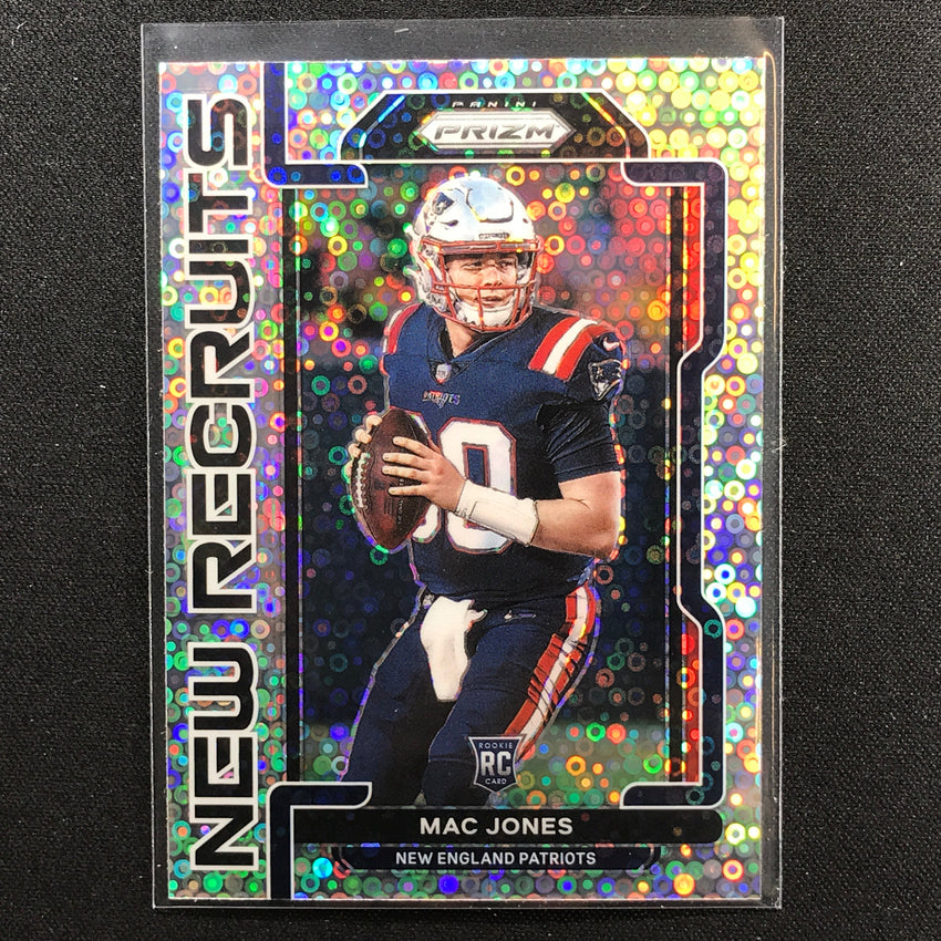 2021 Prizm Mac Jones New Recruits Rookie No Huddle Silver Disco No 5