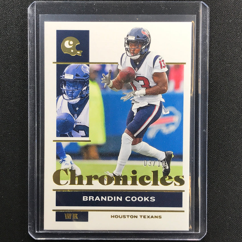 2021 Chronicles Brandin Cooks Chronicles Base Set Gold 3/10