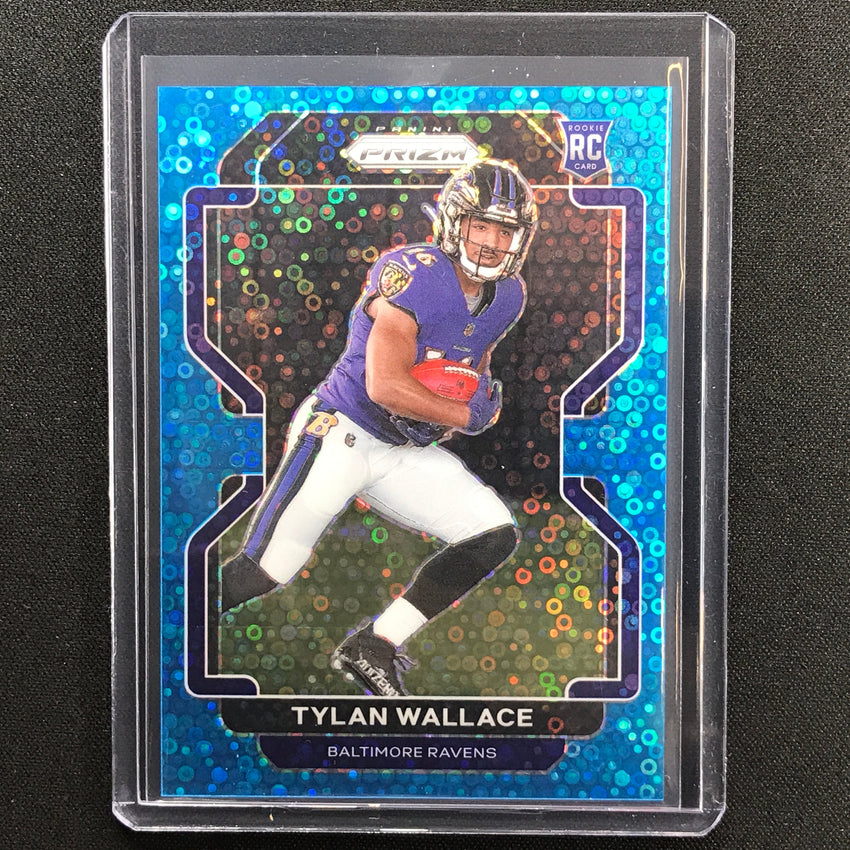 2021 Prizm Tylan Wallace Rookie No Huddle Blue Disco 53/79