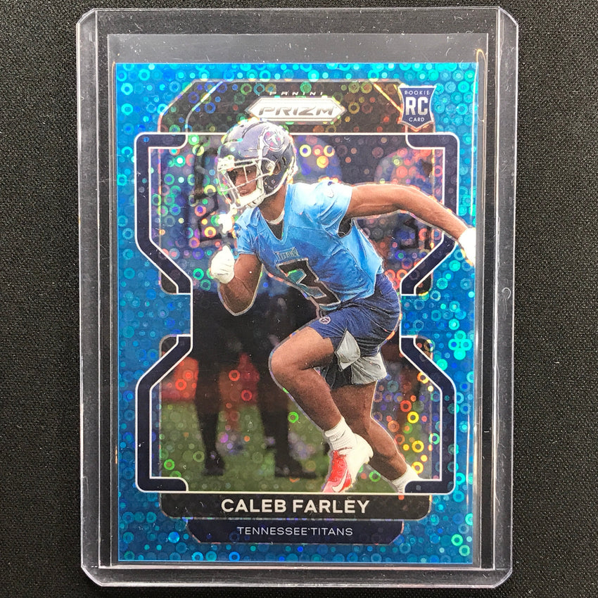 2021 Prizm Caleb Farley Rookie No Huddle Blue Disco 40/79