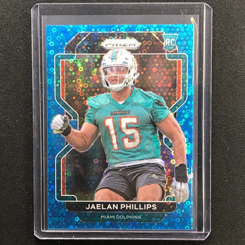 2021 Prizm Jaelan Phillips Rookie No Huddle Blue Disco 61/79