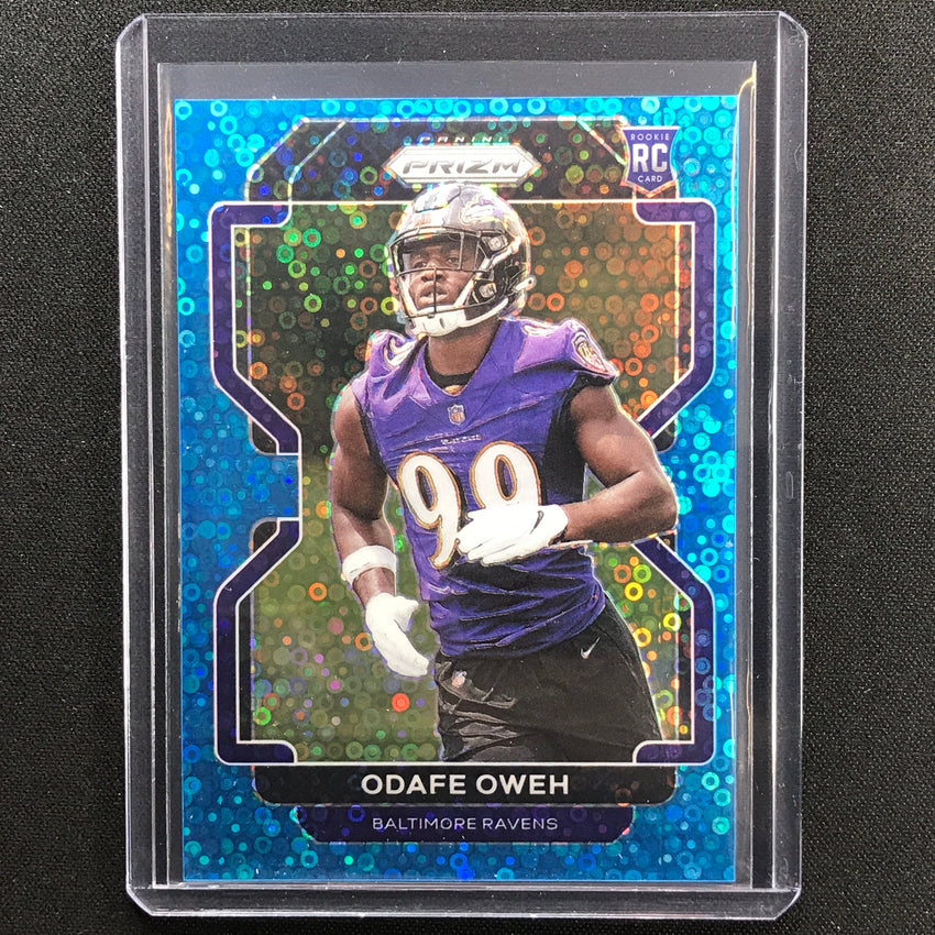 2021 Prizm Odafe Oweh Rookie No Huddle Blue Disco 30/79