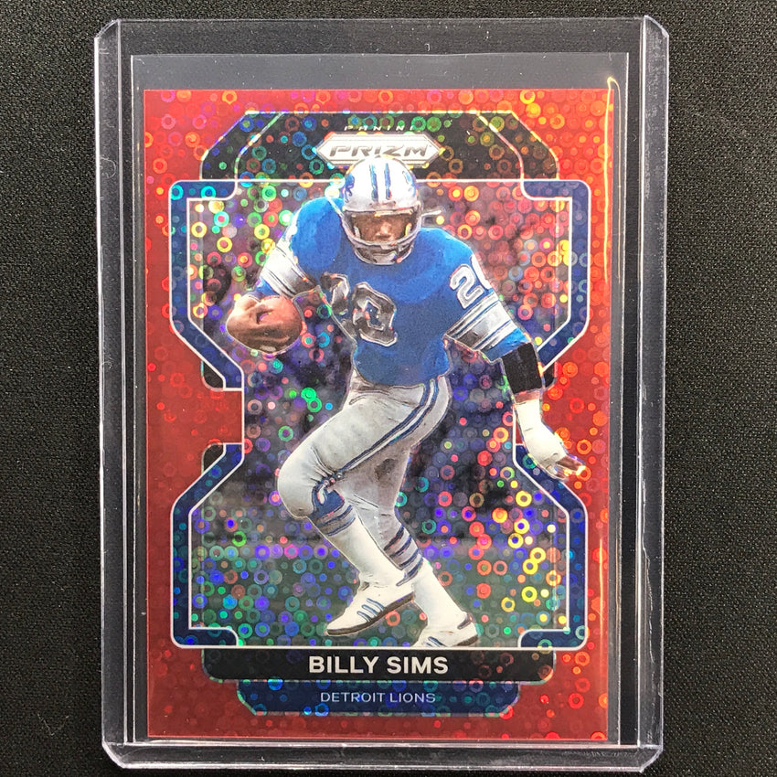 2021 Prizm Billy Sims No Huddle Red Disco 21/50
