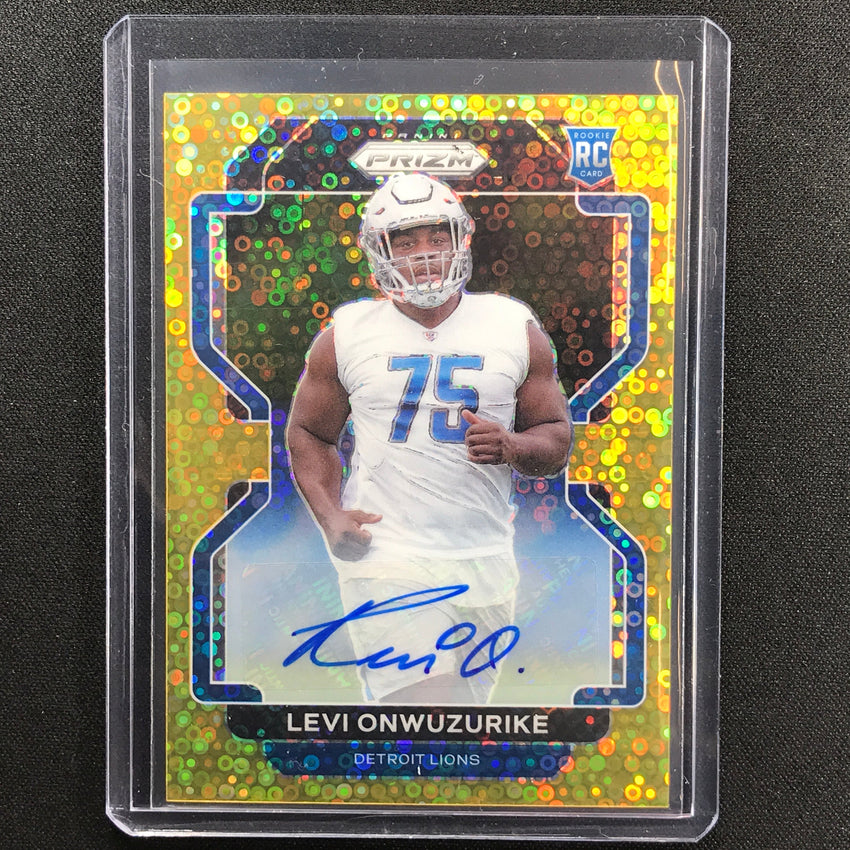2021 Prizm Levi Onwuzurike No Huddle Rookie Auto Gold Disco 10/10