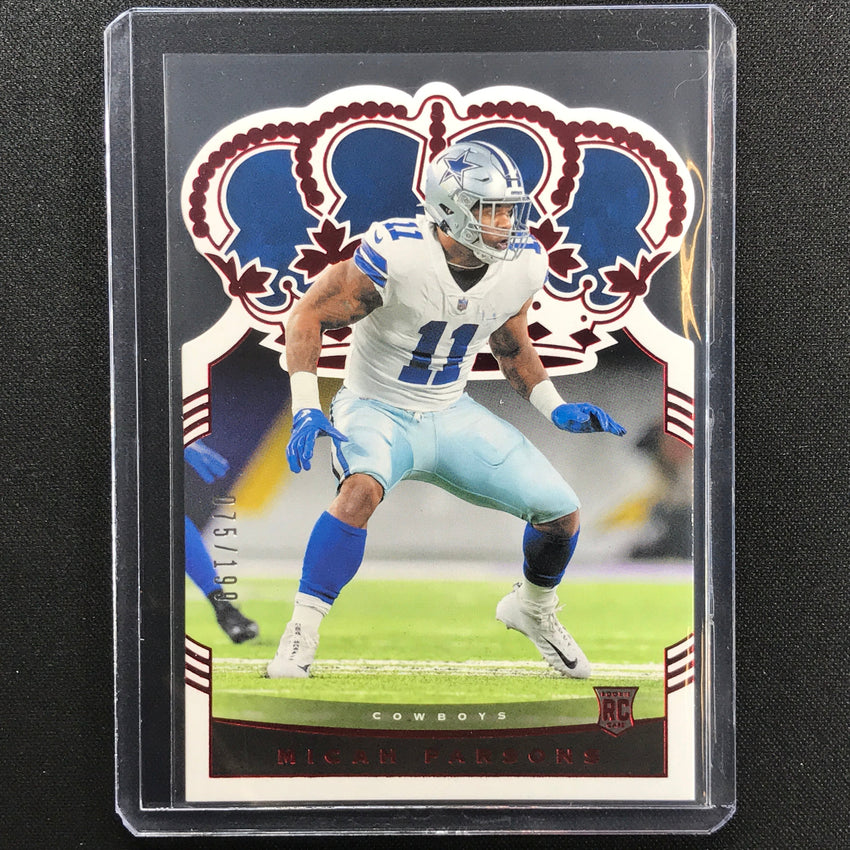 2021 Chronicles Micah Parsons Crown Royale Rookie Red 75/199