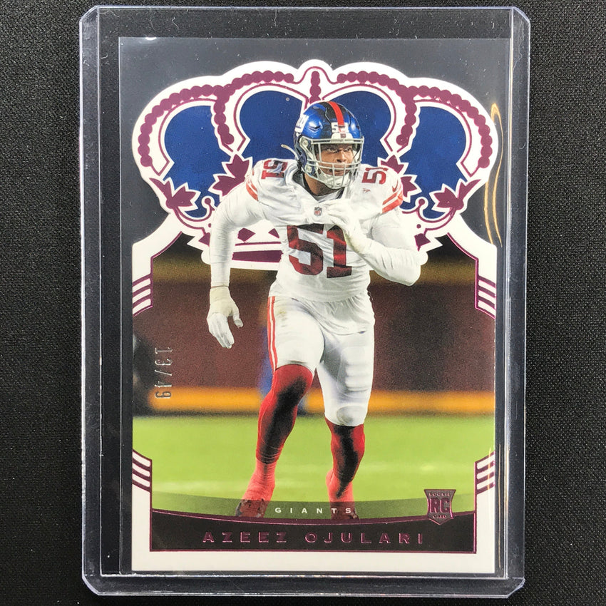 2021 Chronicles Azeez Ojulari Crown Royale Rookie Pink 13/49