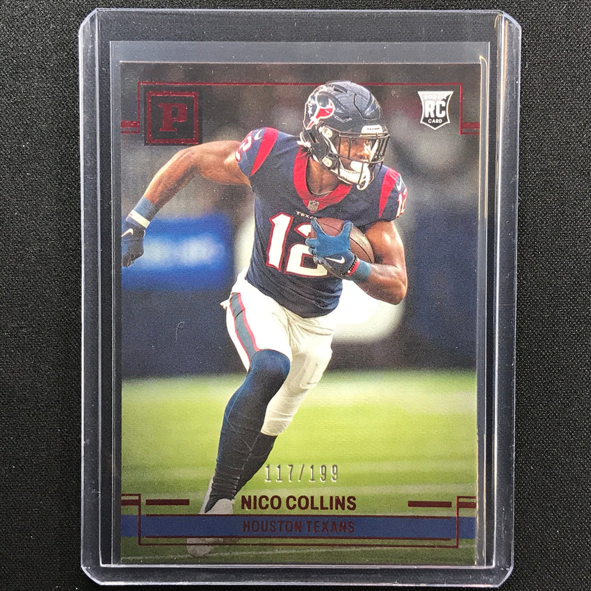 2021 Chronicles Nico Collins Panini Base Set Rookie Red 117/199