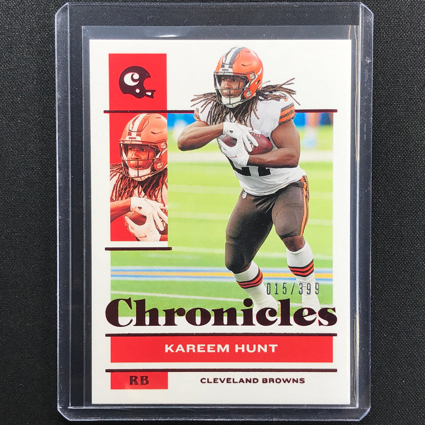 2021 Chronicles Kareem Hunt Chronicles Base Set Red 15/399