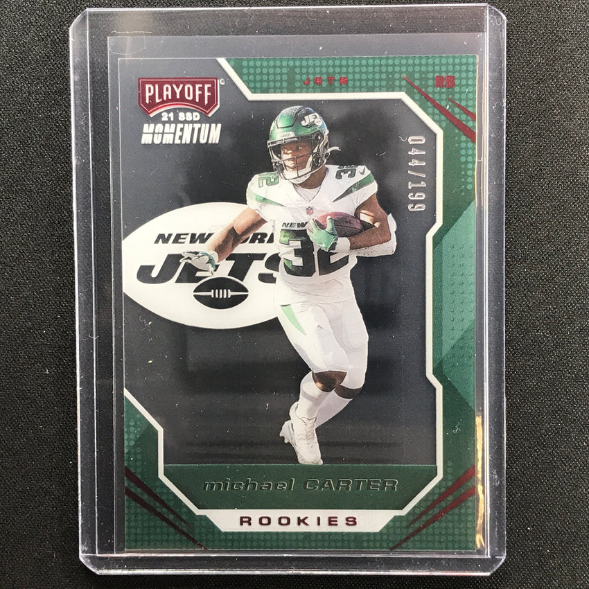 2021 Chronicles Michael Carter Playoff Momentum Rookie Red 44/199