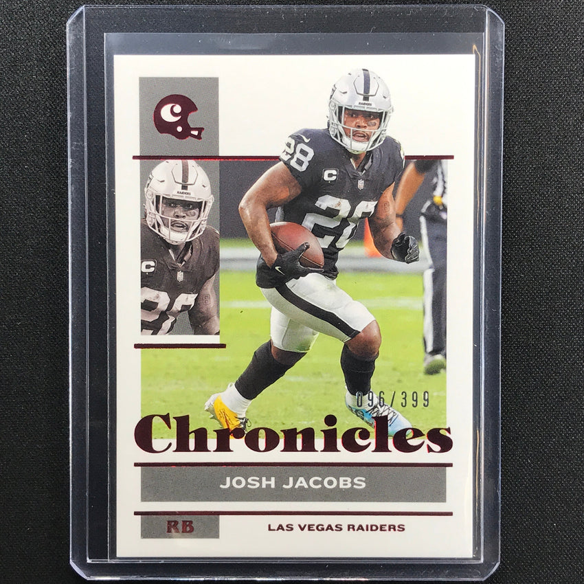 2021 Chronicles Josh Jacobs Chronicles Base Set Red 96/399