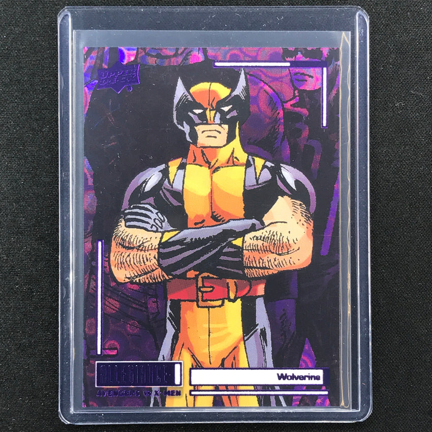 2023 Marvel Allegiance Avengers Vs. X-men Wolverine Base Purple Cosmic 74/99