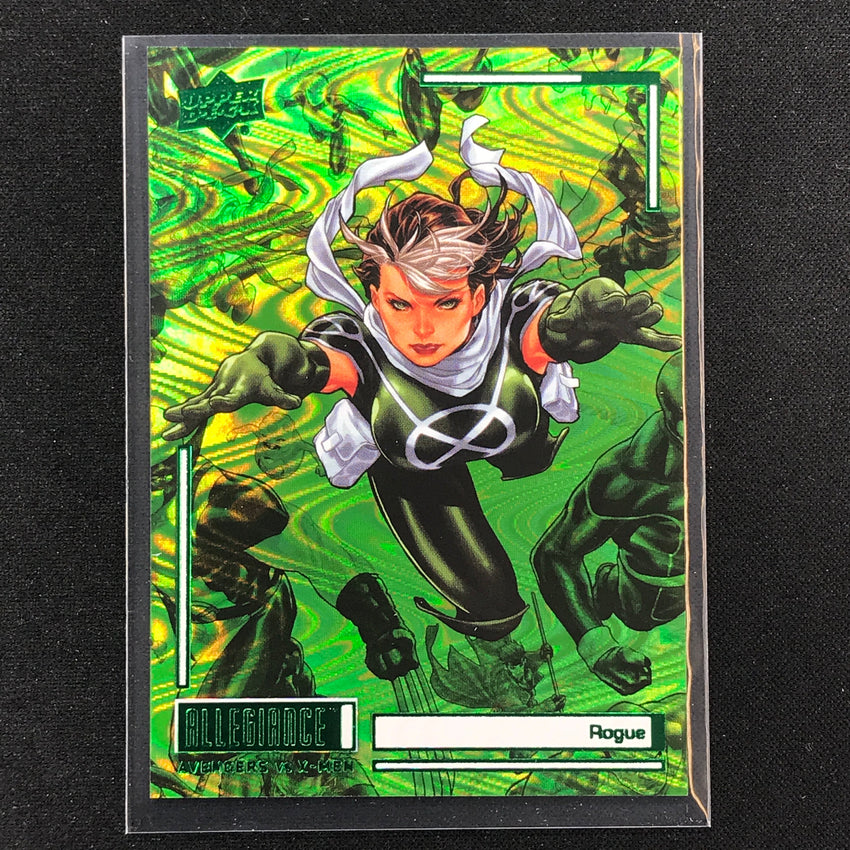 2023 Marvel Allegiance Avengers Vs. X-men Rogue Base Green Reality 76/249