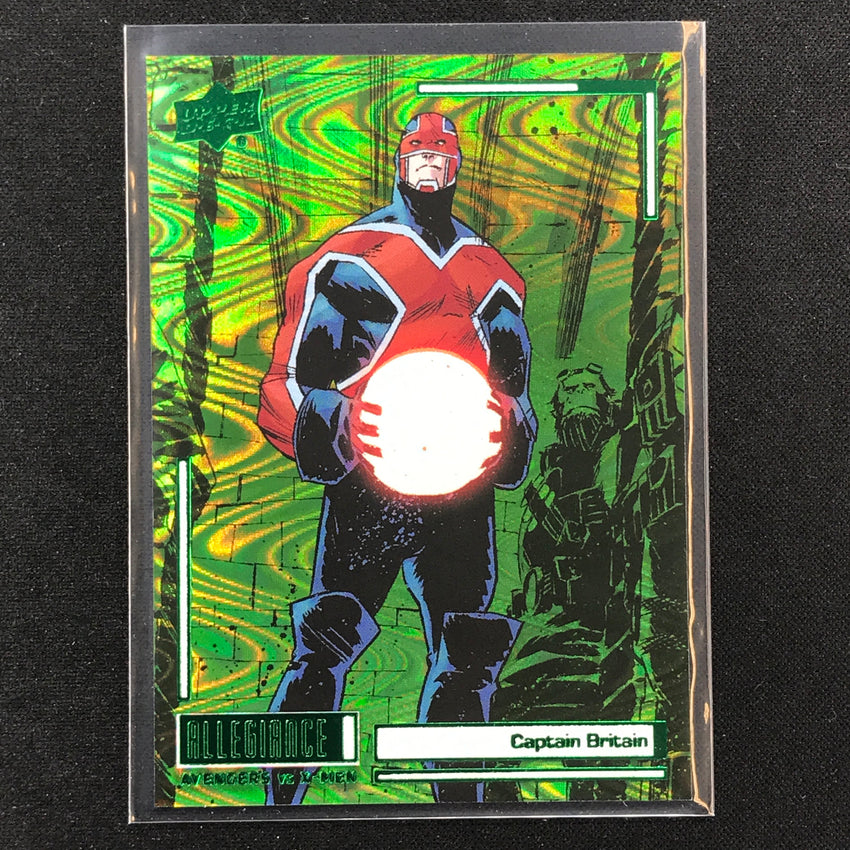 2023 Marvel Allegiance Avengers Vs. X-men Captain Britain Green Reality 17/249