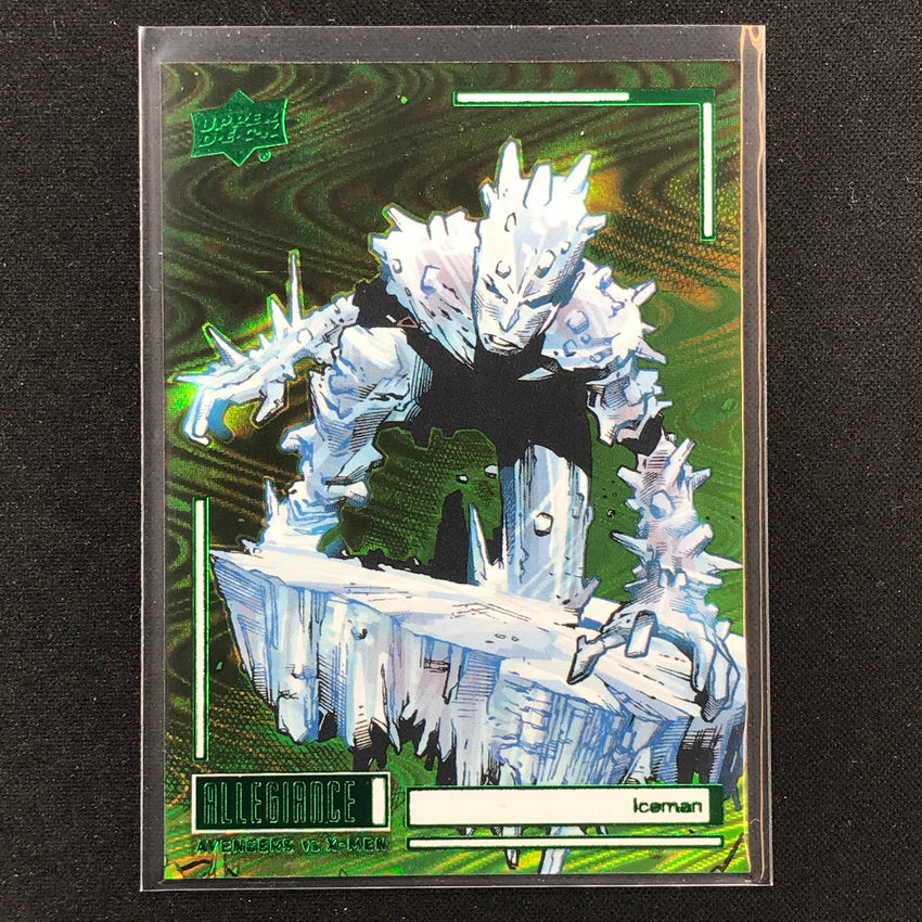 2023 Marvel Allegiance Avengers Vs. X-men Iceman Base Green Reality 149/249