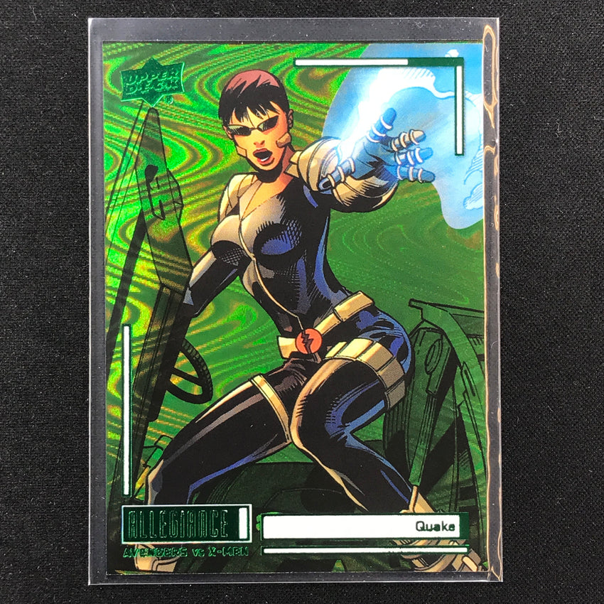 2023 Marvel Allegiance Avengers Vs. X-men Quake Base Green Reality 231/249