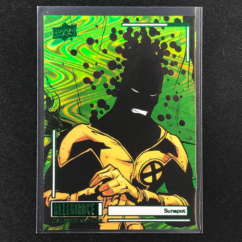 2023 Marvel Allegiance Avengers Vs. X-men Sunspot Base Green Reality 160/249