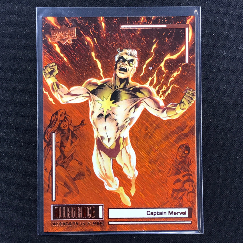 2023 Marvel Allegiance Avengers Vs. X-men Captain Marvel Orange Power 14/199