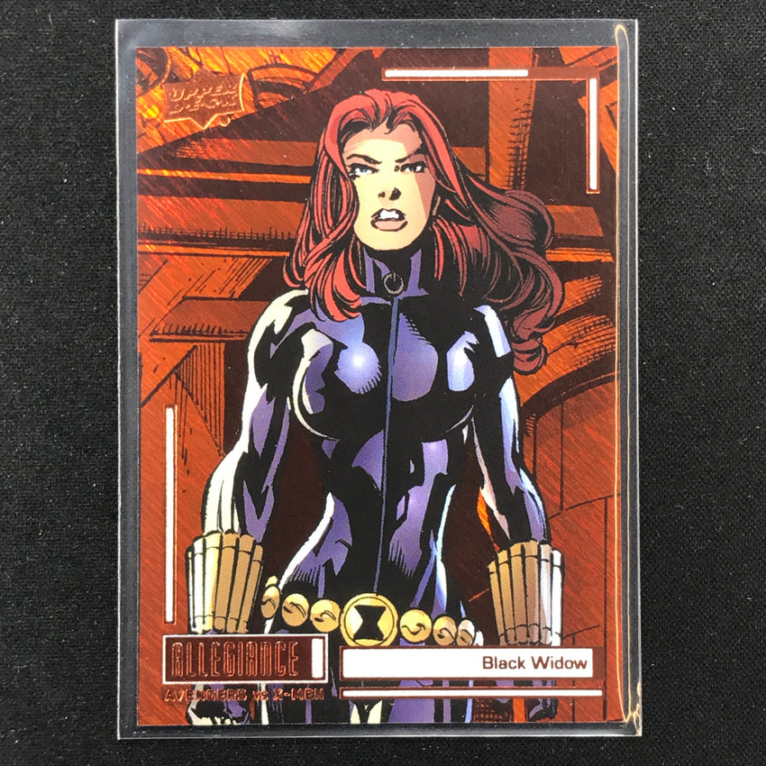 2023 Marvel Allegiance Avengers Vs. X-men Black Widow Base Orange Power 95/199