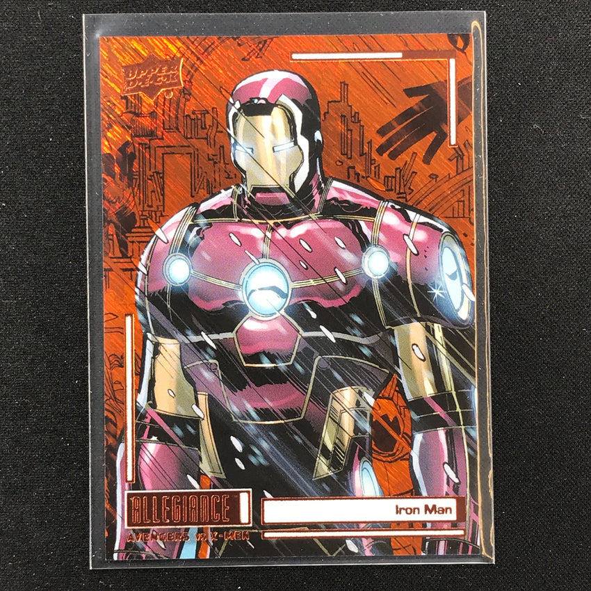 2023 Marvel Allegiance Avengers Vs. X-men Iron Man Base Orange Power 50/199