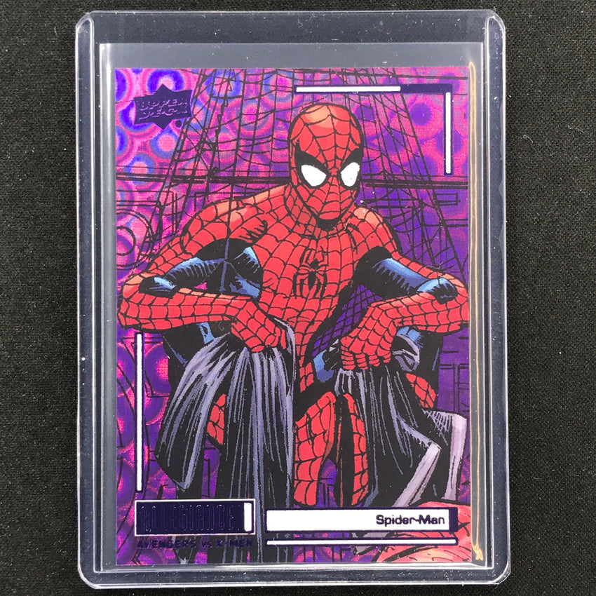 2023 Marvel Allegiance Avengers Vs. X-men Spider-man Base Purple Cosmic 29/99