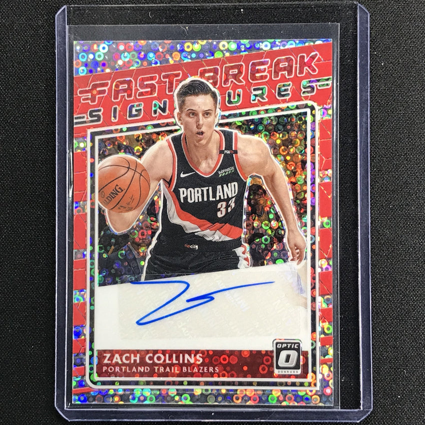 2020-21 Donruss Optic ZACH COLLINS Fast Break Signatures Auto #ZCL
