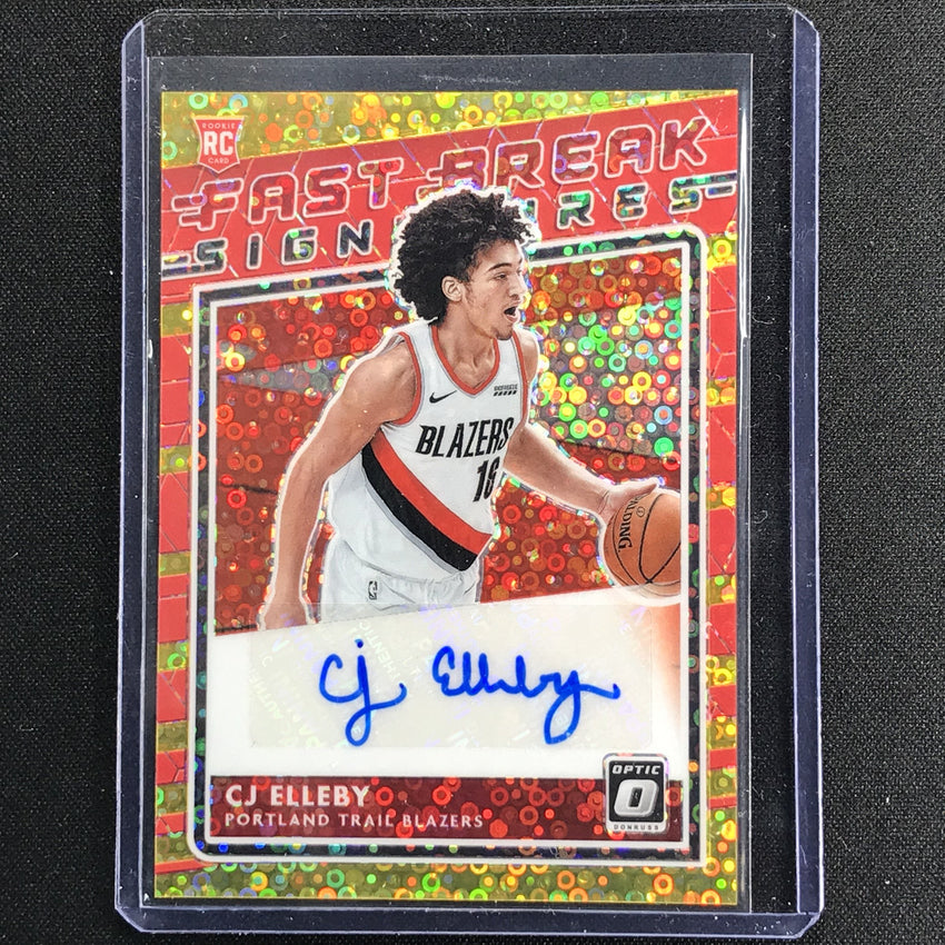 2020-21 Donruss Optic Cj Elleby Fast Break Signatures Rookie Auto Gold 4/10