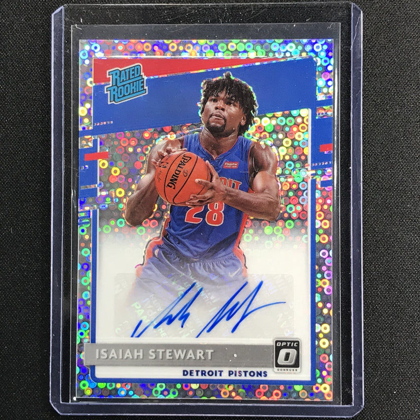 2020-21 Donruss Optic Isaiah Stewart Rated Rookie Signature Auto Fast Break No 166