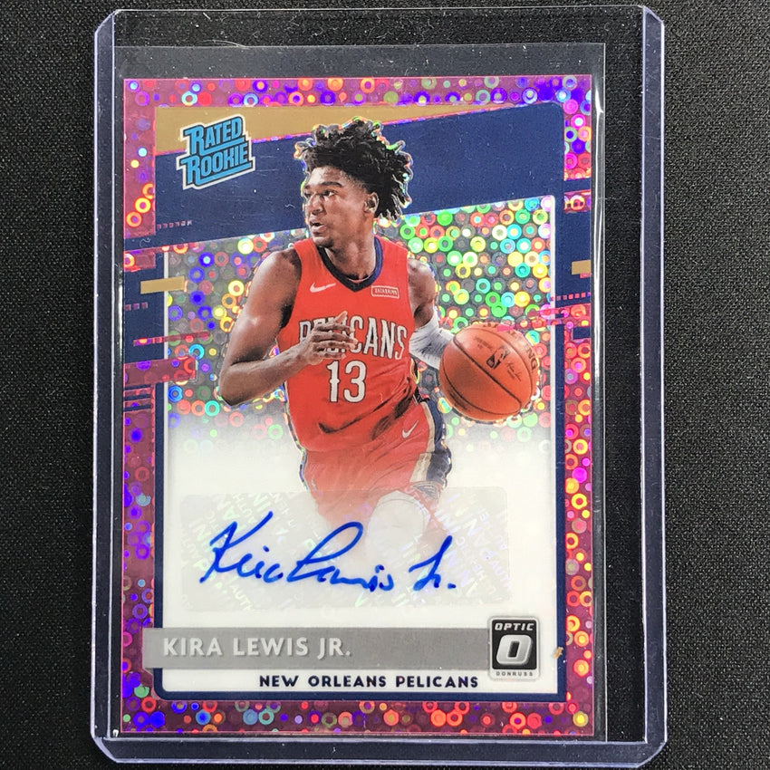 2020-21 Donruss Optic Kira Lewis Jr. Rated Rookie Auto Fast Break Pink 11/20
