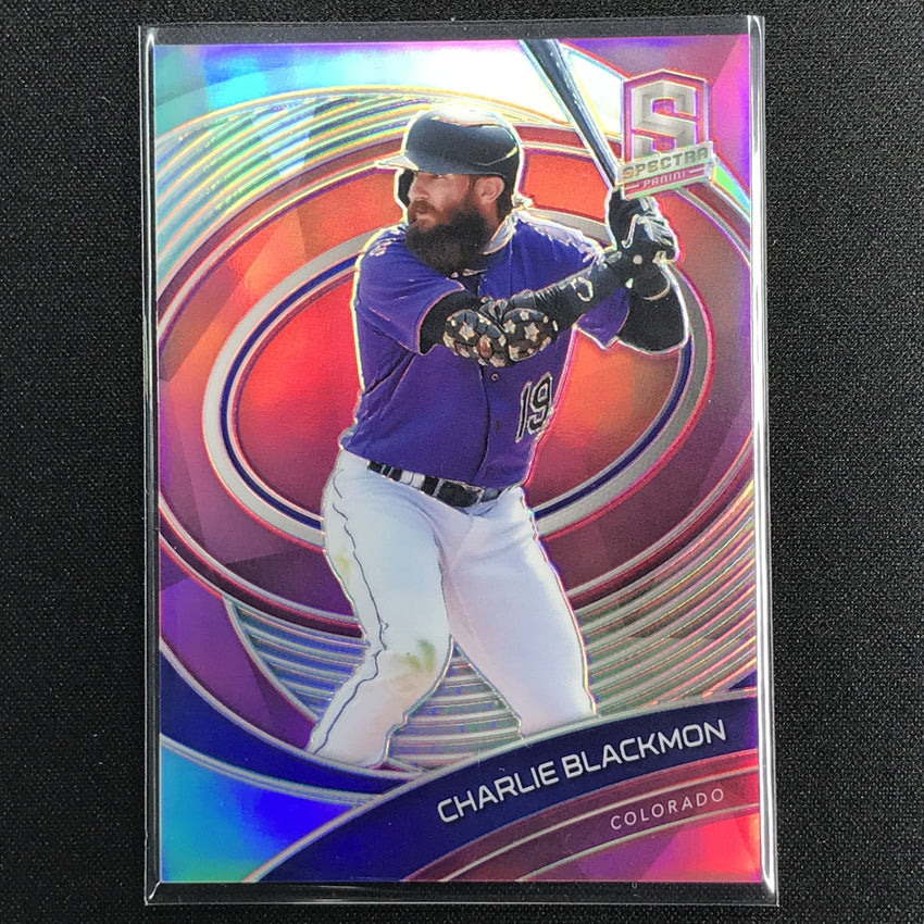2021 Spectra Charlie Blackmon Veteran Neon Pink 36/40