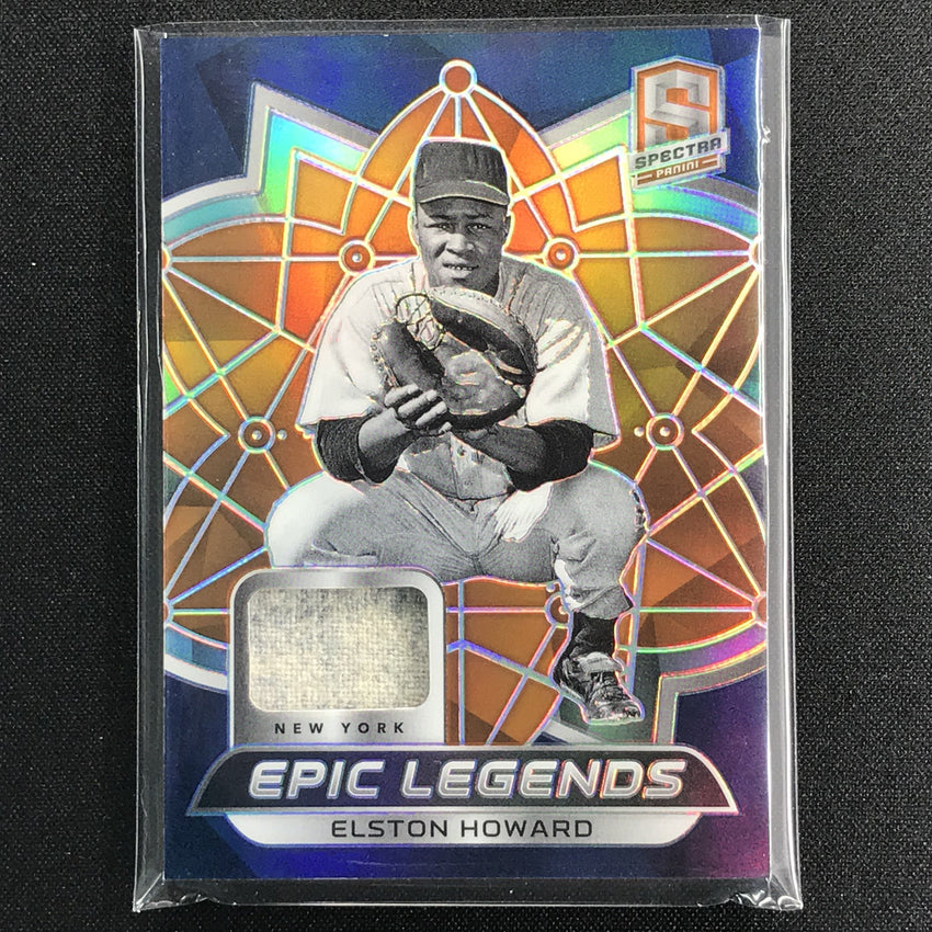 2021 Spectra Elston Howard Epic Legends Materials Jersey Neon Orange 4/15