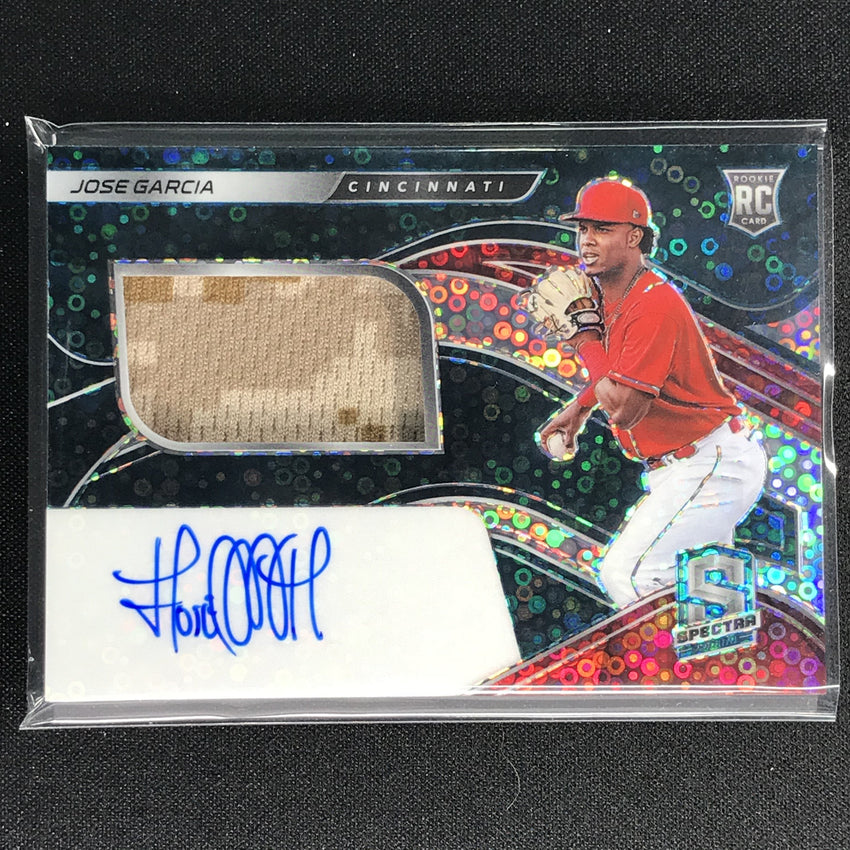 2021 Spectra Jose Garcia Rookie Jersey Auto Neon Blue Disco 67/99