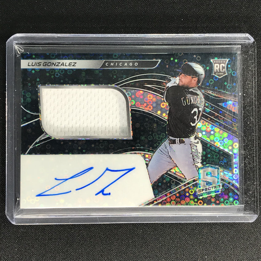 2021 Spectra Luis Gonzales Rookie Jersey Auto Neon Blue Disco 39/99