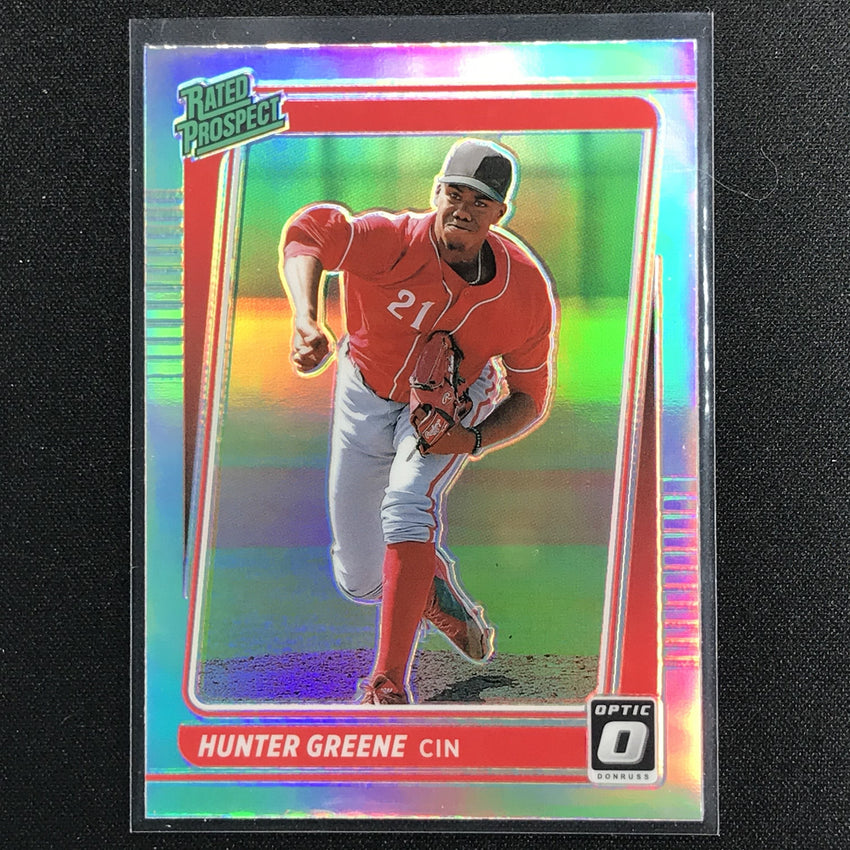 2021 Donruss Optic HUNTER GREENE Rated Prospect Holo Silver #13