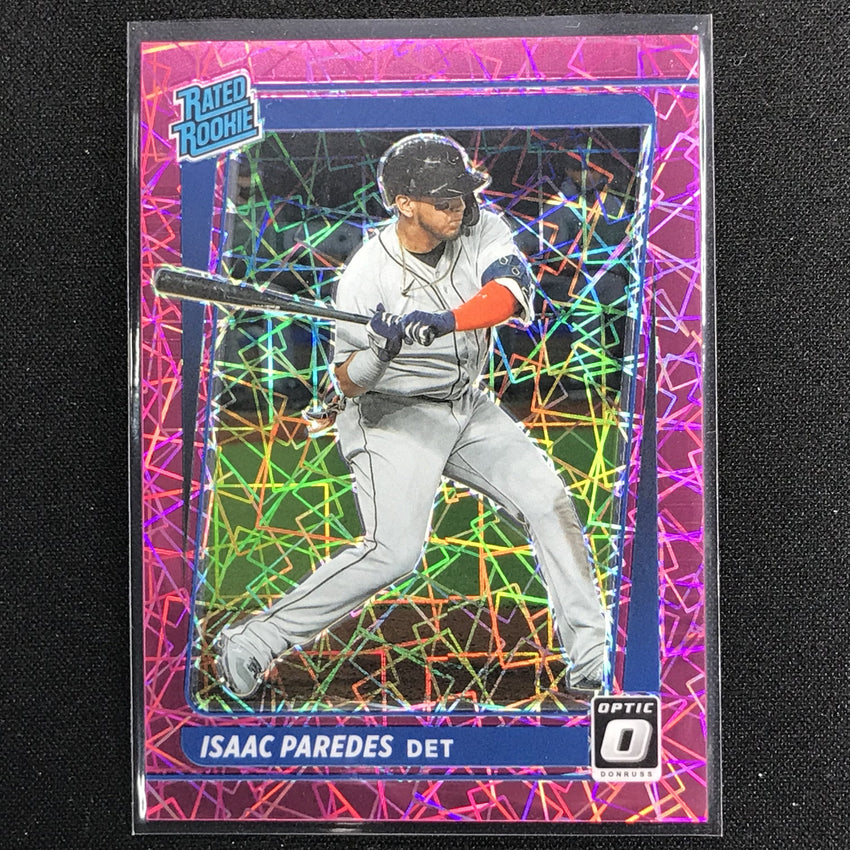 2021 Donruss Optic Isaac Paredes Rated Rookie Pink Velocity 142/249