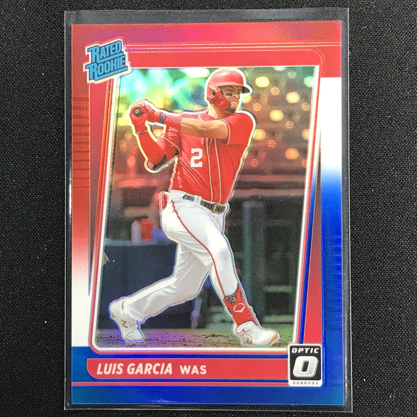 2021 Donruss Optic Luis Garcia Rated Rookie Red White Blue 40/199