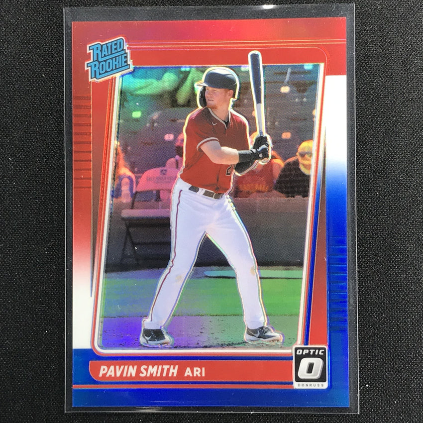 2021 Donruss Optic Pavin Smith Rated Rookie Red White Blue 188/199