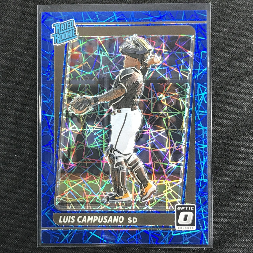 2021 Donruss Optic Luis Campusano Rated Rookie Blue Velocity 57/99