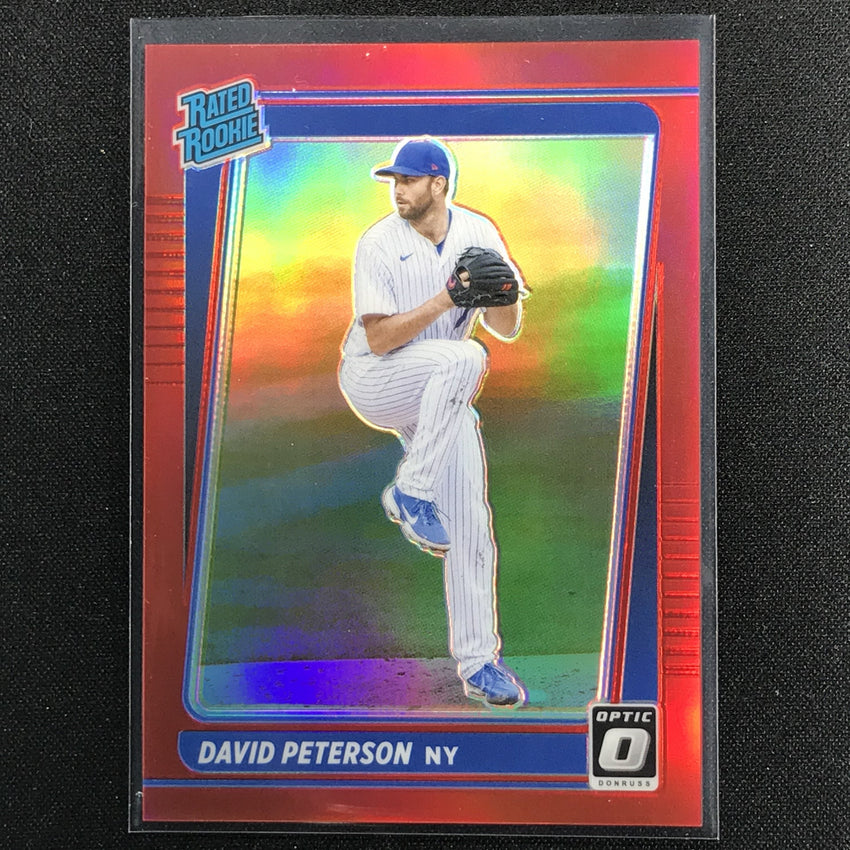 2021 Donruss Optic David Peterson Rated Rookie Red 36/60