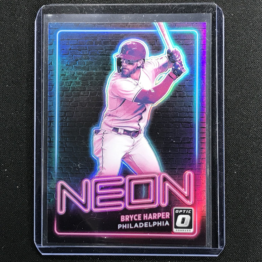 2021 Donruss Optic BRYCE HARPER Neon Holo Silver SSP #9