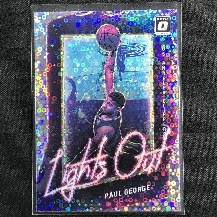 2020-21 Donruss Optic PAUL GEORGE Lights Out Fast Break Holo Silver #15
