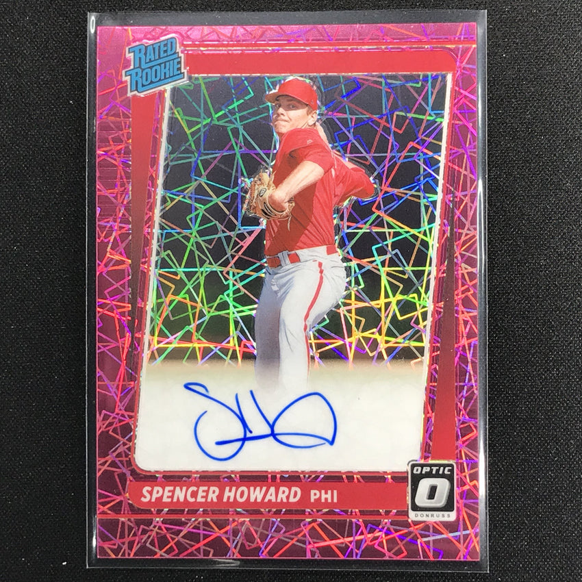 2021 Donruss Optic Spencer Howard Rated Rookie Auto Pink Velocity 21/75