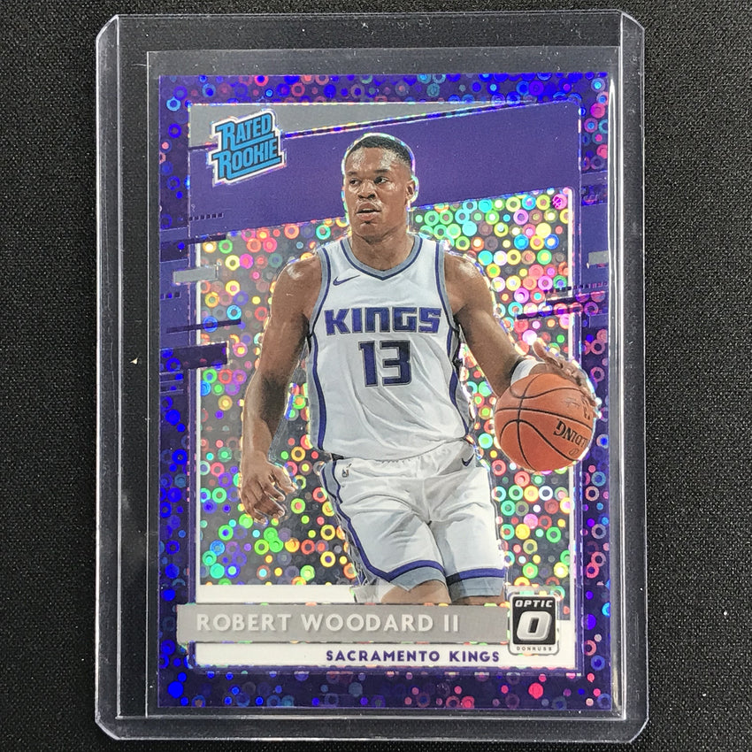2020-21 Donruss Optic Robert Woodard Ii Rated Rookie Fast Break Purple Disco /95